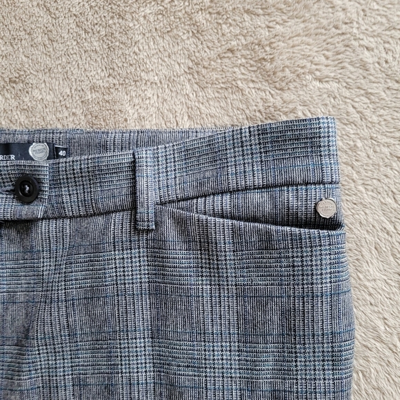 Atelier Gardeur Dora Slim Fit grey plaid straight leg pants size 10 - Picture 4 of 14